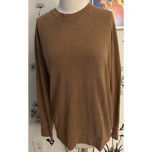 Jungmaven Men's Brown Crewneck Pullover Hemp Organic Cotton Sweatshirt Sz XS